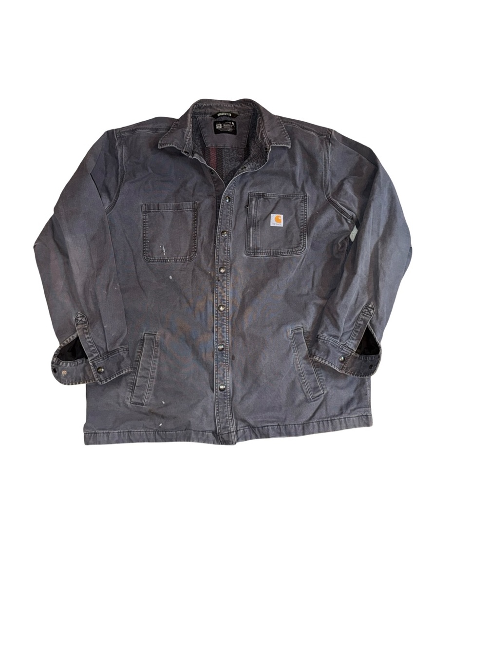 Carhartt Men's‎ Rugged Flex Rigby Long Sleeve Snap Work Shirt Jacket, 2XLarge,
